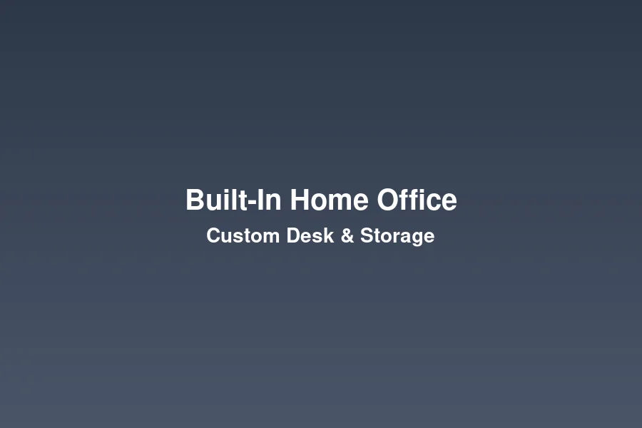 Custom built-in home office with integrated desk and storage