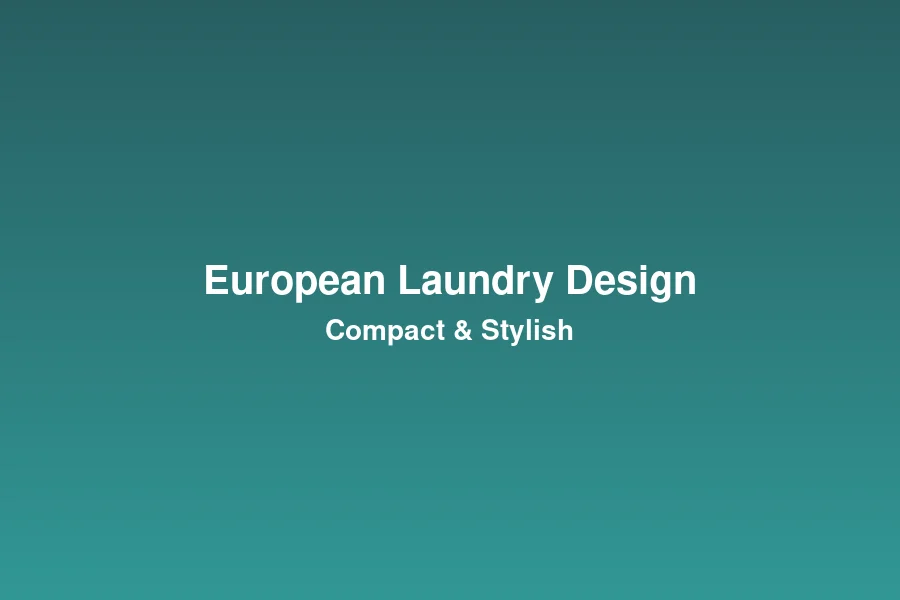 Compact European laundry design behind bifold doors