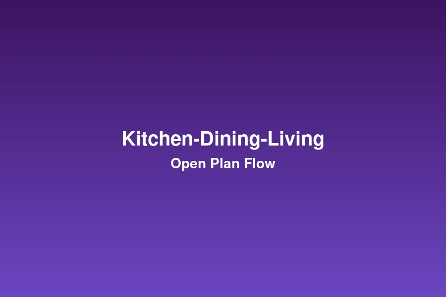 Open plan kitchen dining and living area renovation