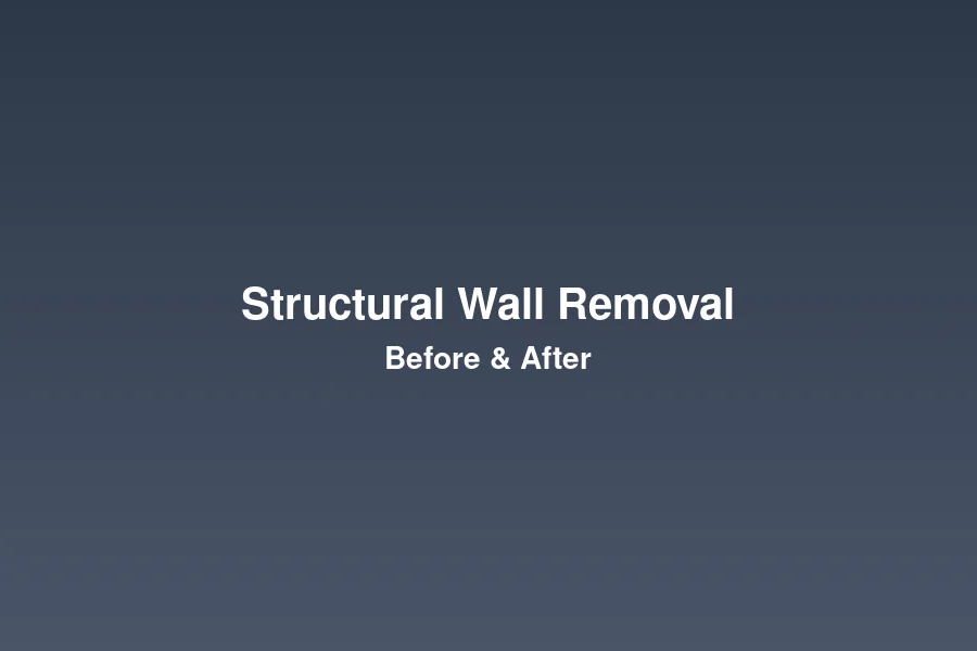 Structural wall removal for open plan living renovation