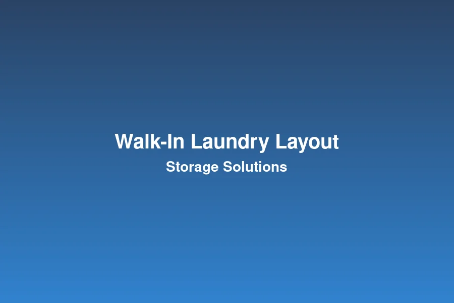 Walk-in laundry layout with custom storage solutions